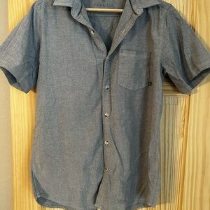 Free Fly Apparel Gray Casual Button Down Shirt